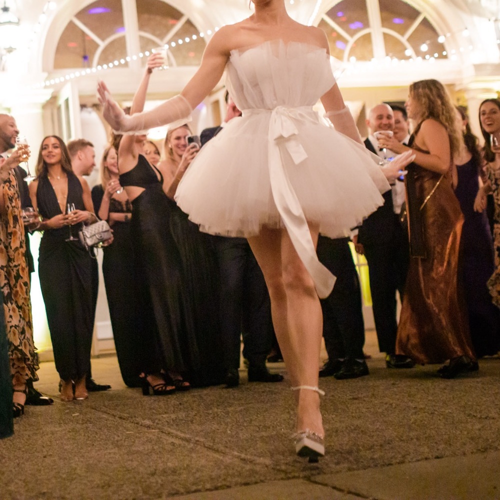 Untamed Petals By Amanda Judge Mini Tulle Strapless Dress